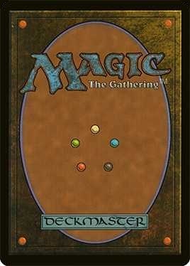 back of mtg card